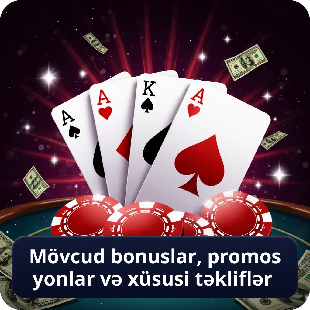 Mövcud bonuslar, promosyonlar və xüsusi təkliflər